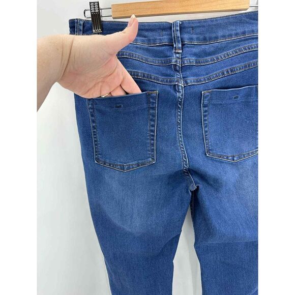 Free People Blue Jeans Flat Front Pockets Denim Women's Size 31 - Picture 3 of 9
